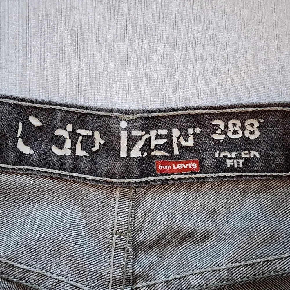 Denizen Levis Mens Tapered Fit Jeans Size 32 X 32 Gray Mid Rise